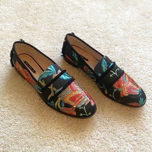 ZARA Jacquard Loafer Shoes